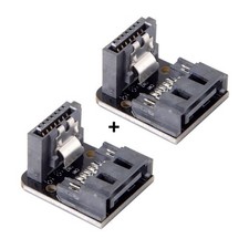 CY SATA 7Pin Male to Female 90 Degree Down Angled Motherboard SATA Port Exten...