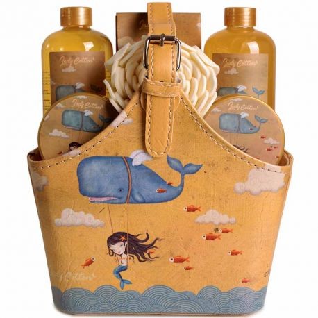 Coffret cadeau soin corps Pokhara baleine 7 pcs kit bain hydratant pour femme
