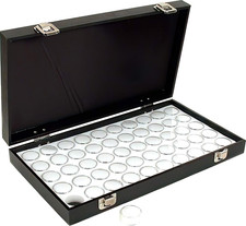 50 Gem Jars White Display Tray Gemstone Travel Case