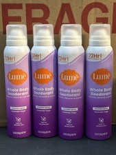 4 PACK Lume Whole Body Women's Invisible Spray Deodorant Lavender Sage NEW