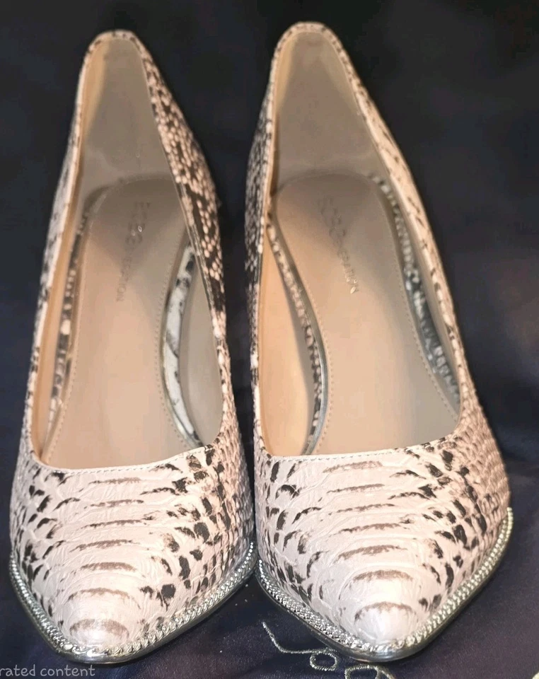BCBGenerationWomen's Holli насосы женские туфли слоновой кости змея размер 6 новый... - Изображение 3 из 4