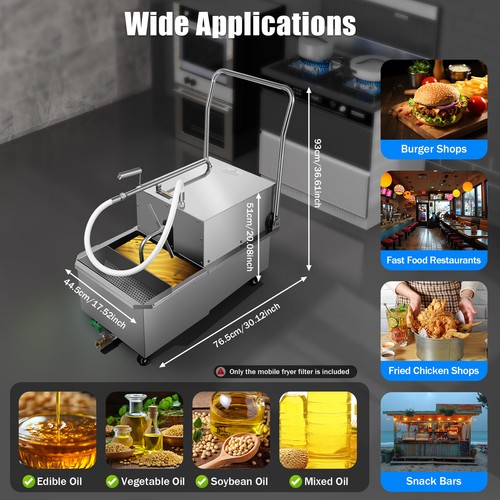 Filter Machine Price Commercial Fryer Oil Filter Cart Machine Kitchen Oil Filter System USA ...