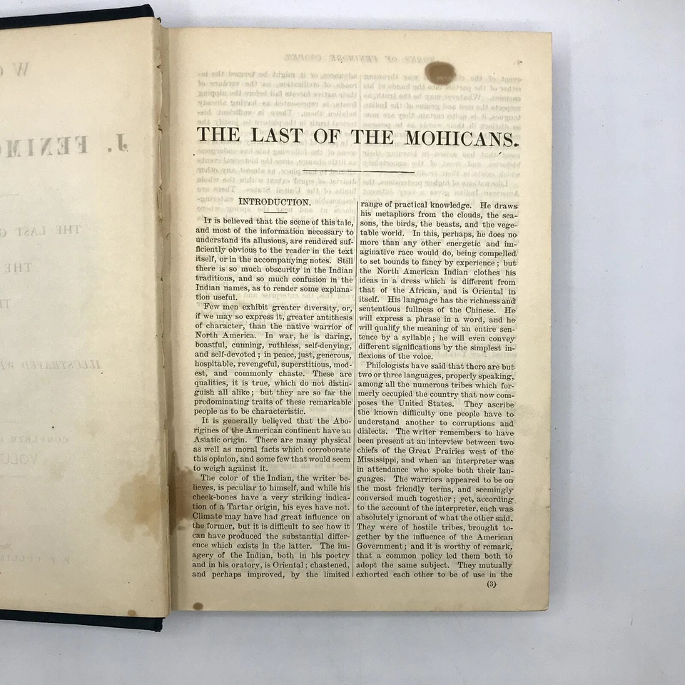The Works of James Fenimore Cooper Volume 2 Illustrated Hardcover Book 1892 - Image 4 of 4