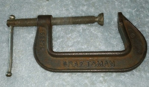 Vintage Craftsman C Clamp 66673 Malleable 3" USA