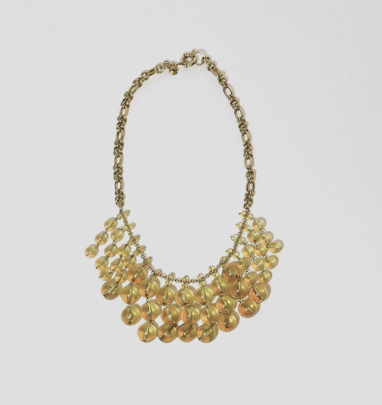 J Crew Long Cascading Translucent Olive Beads Sta… - image 2
