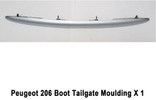 Peugeot 206 Trim Boot Tailgate Moulding Number Plate Cover Hatch Colour Silver