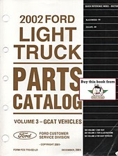 2002 Ford Light Truck Parts Catalog Vol 3 Lincoln Blackwood Ford Escape