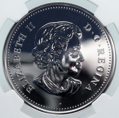 2010 CANADA Queen Elizabeth II 100th Anniv NAVY Silver $1 Coin MS