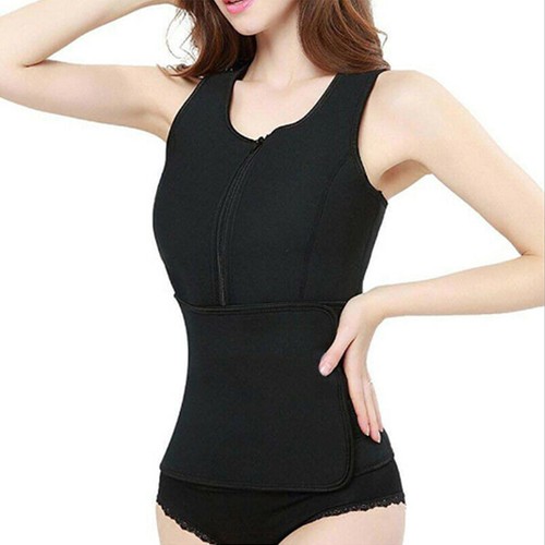 Hombres y Mujeres Sauna Térmico Sudor Cintura Entrenador Chaleco Traje Modelador de Cuerpo Cinturón Corsé - Imagen 11 de 21
