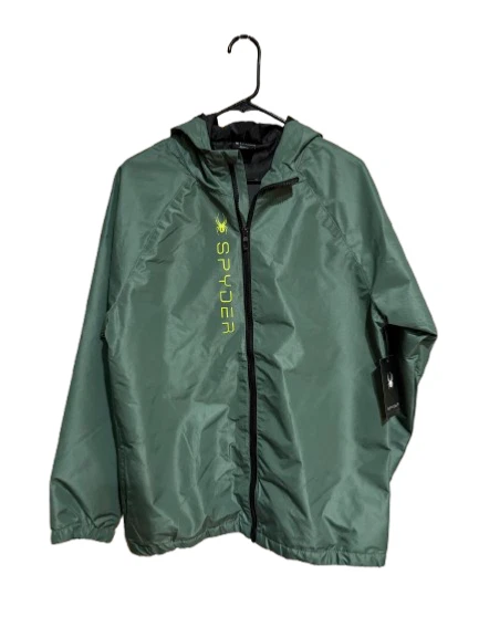 Spyder Men's MEDIUM Sleeve Pocket Windbreaker Jacket in Dark Forest