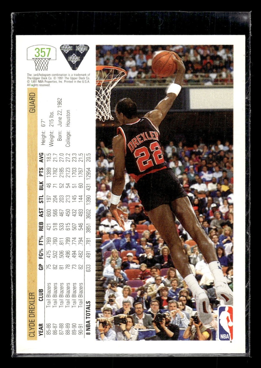 1991 Upper Deck #357 Clyde Drexler Mint+ New | eBay