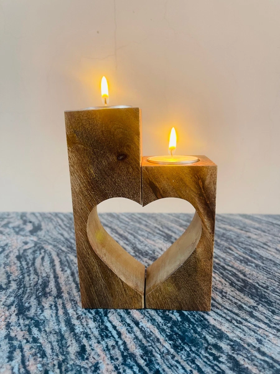 Home Decorative Christmas Gift Indian Handmade Wooden Tea Light