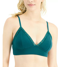 Jenni Women's On Repeat Wide Lace Bralette Green Size XXL 4180