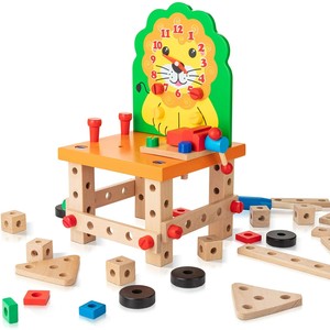 Good Deals Wooden Assembling Chair Montessori Toys Baby Educational Wooden Toy Learning Counter Exhibits Specials Bloomhillrealty Com