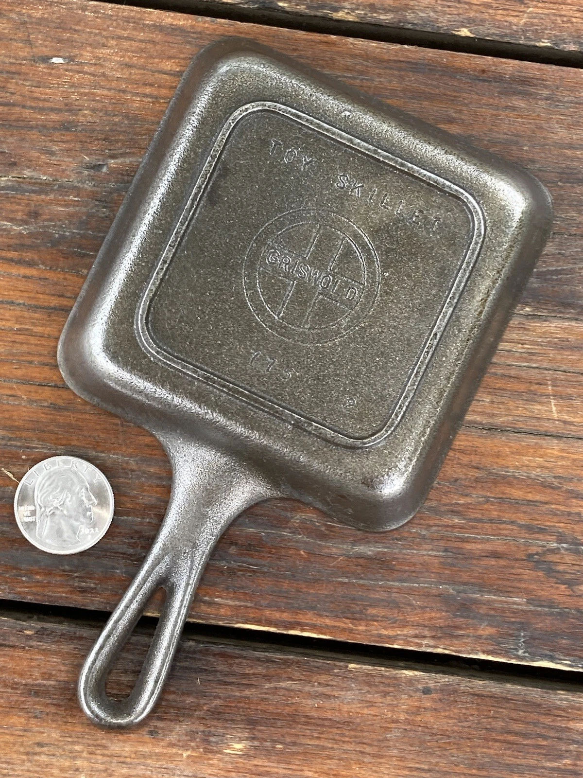 Griswold Cast Iron Square Toy Skillet #775