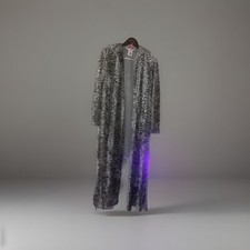 Vintage Neiman Marcus Diamond Tea Velvet Robe Green Kaftan Robe Dress w Zip M/L