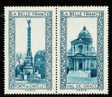 ! CINDERELLAS 1926 PARIS La Belle France  2 Vignettes   ** MNH VF