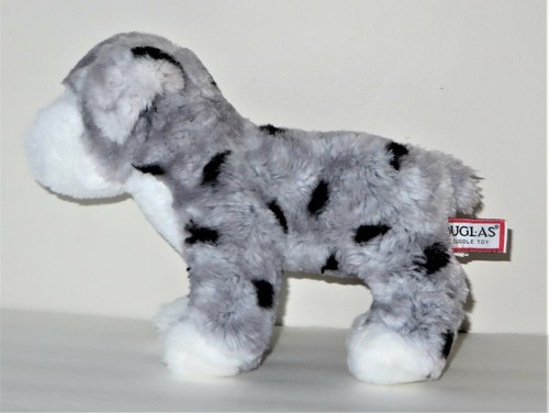 Juguete Douglas The Cuddle gris blanco cachorro perro 9 pulgadas juguete animal de peluche - Imagen 2 de 4