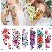Flower Waterproof Temporary Tattoo Sticker Fake Tatoo Body Art Arm Women