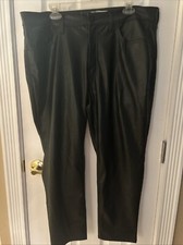 OLD NAVY by GAP 16P 16 Petite High Rise Faux Leather Vegan OG Straight Pants