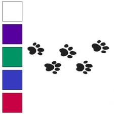 Cat Prints Outline, Vinyl Decal Sticker, Multiple Colors Sizes 146