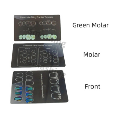 3Pcs Dental Composite Resin Filling Student Practise Template Morphology Board