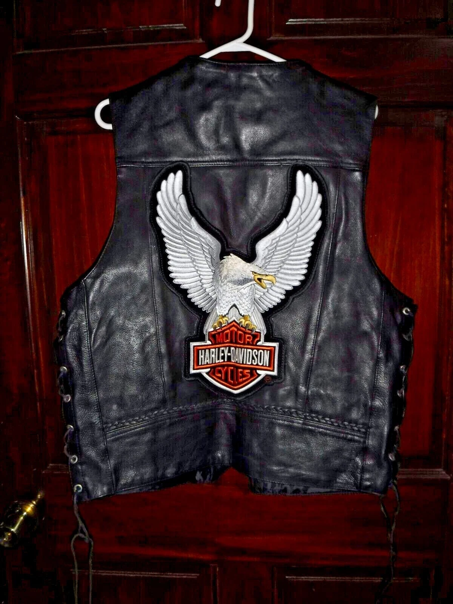 Mens Eagle Patch Motorcycle Vest