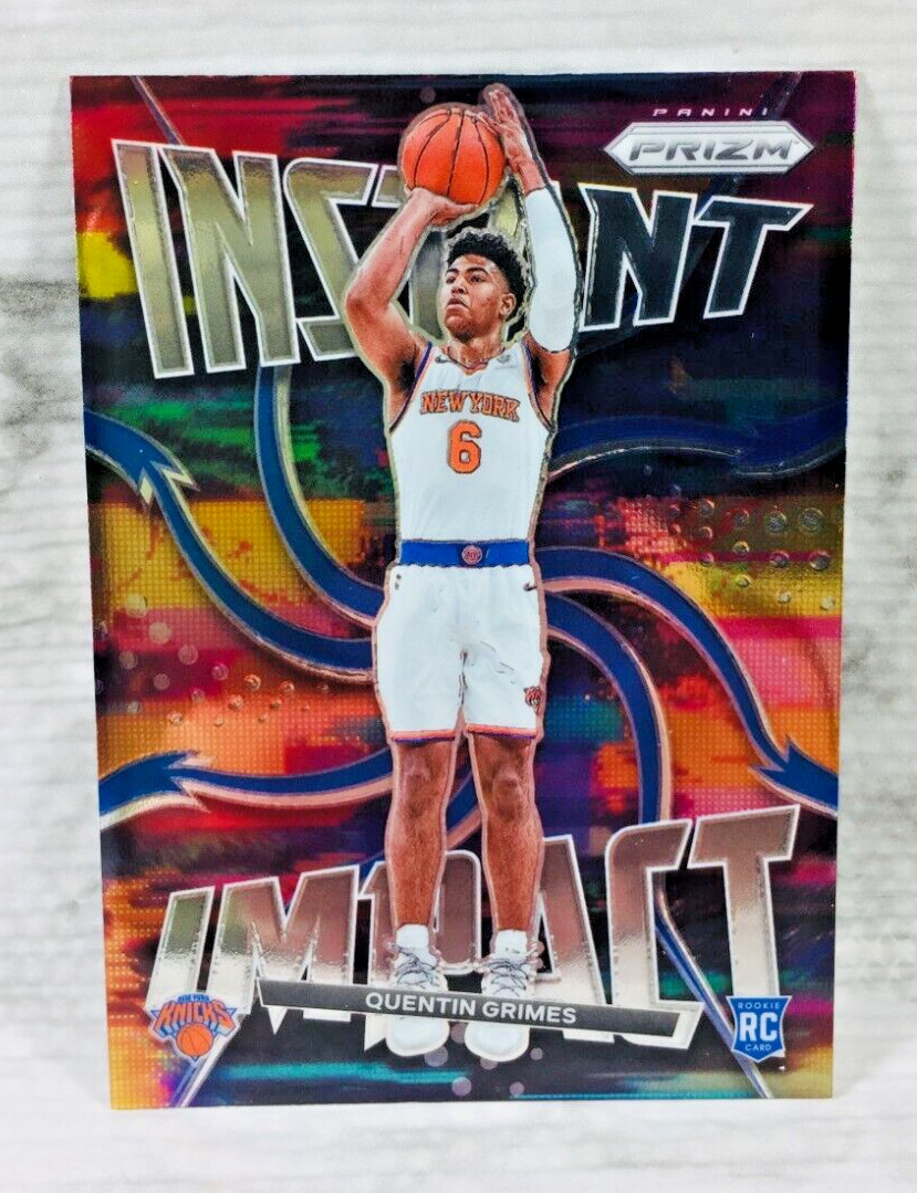 2021-22 PANINI PRIZM #21 QUENTIN GRIMES RC ROOKIE CARD (INSTANT IMPACT)