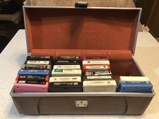 Vintage Savoy 24 8 Track Tape Holder/Carrying Case Includes 20 8 Track Tapes