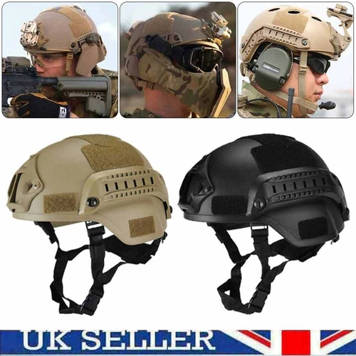 Tactical Military Protective MH Helmet SWAT Airsoft Paintball Fast Helmet Goggle - Picture 2 of 12