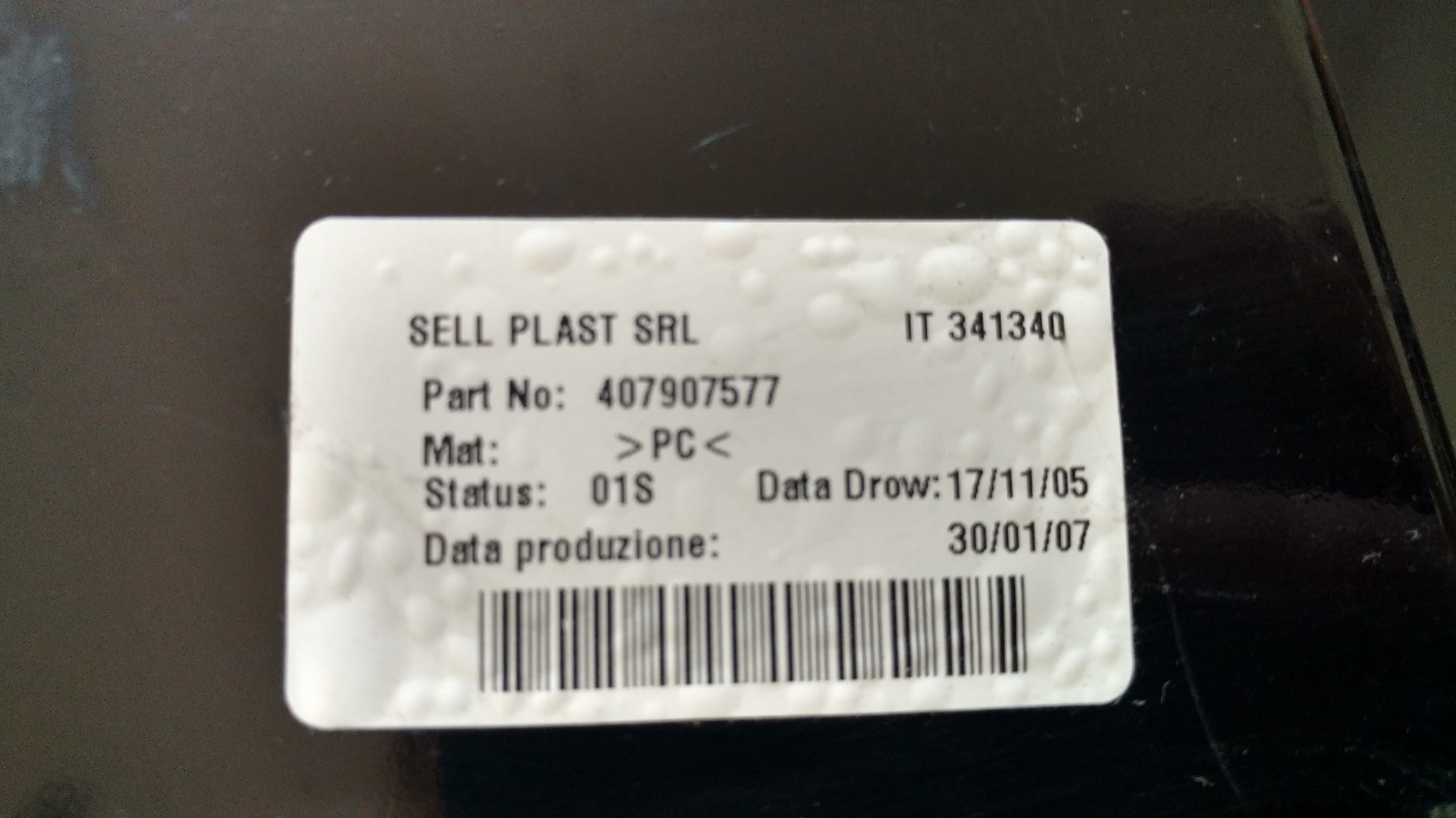 LAMBORGHINI GALLARDO PLASTIC COVER PANEL OEM 407907577