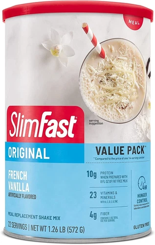 SlimFast Meal Replacement Powder Original French Vanilla Weight Loss 22 Servings