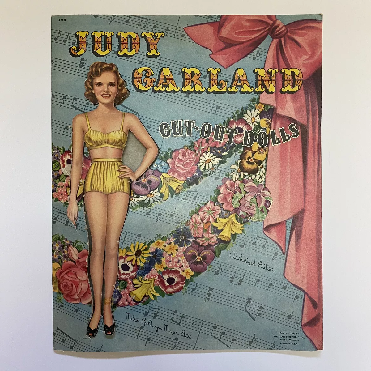 2 Sets Original Vintage 1945 Judy Garland Cut-Out Paper Dolls Whitman Co  RARE