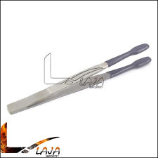 Blue PVC Rubber Coated Tweezers Non Marring Flat Tips Jewelry Craft Tools