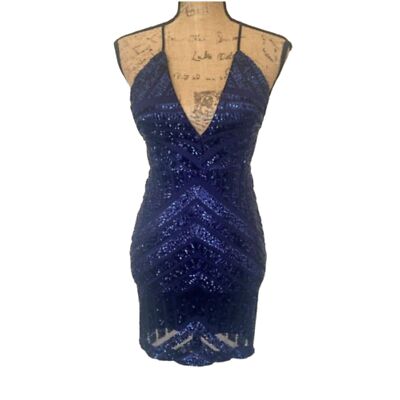 blue casual dresses Summer Navy Blue Midi Dress with Polka Dot – FancyVestido