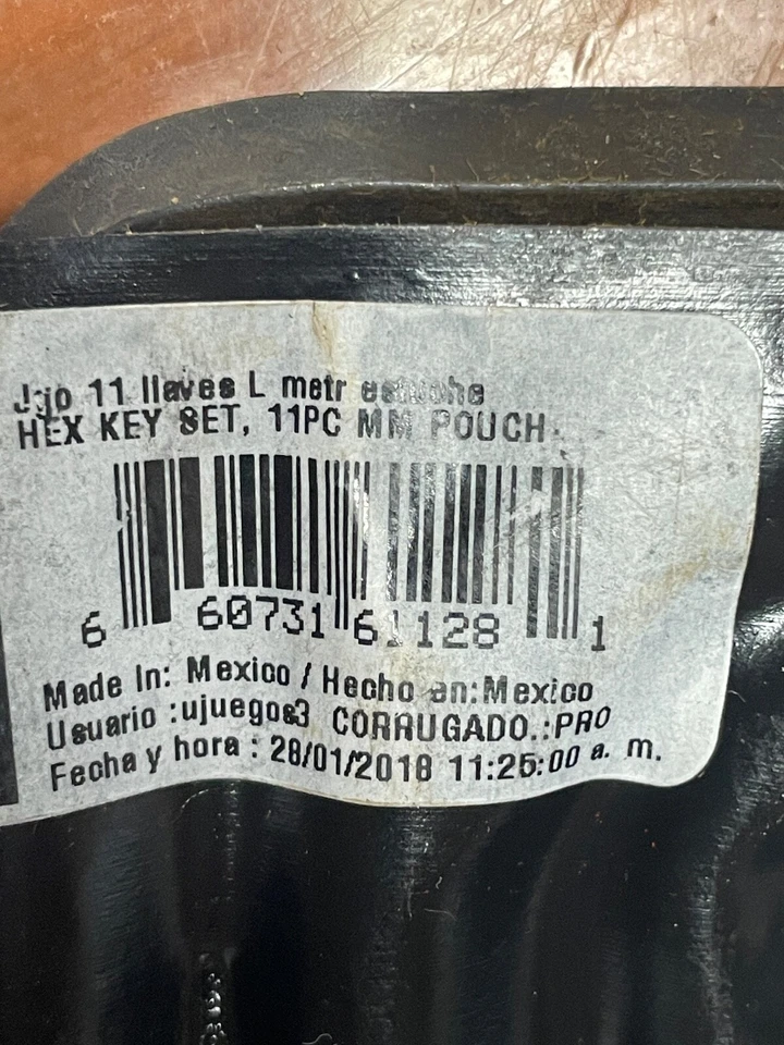 Urrea Hex Key Set 1.5mm to 10mm 4976A (11 piece set) - Image 3 of 3