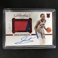2019-20 Flawless Sekou Doumbouya Rookie Patch Auto Ruby 5/15