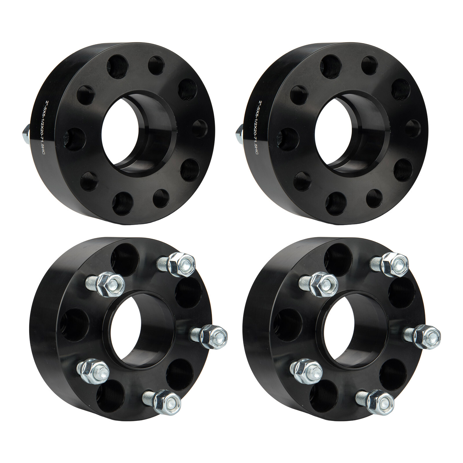 4Pcs 2" 5x5 to 5x5 Wheel Spacers 1/2"x20 71.5mm for Jeep Wrangler Commander XK thumbnail 5