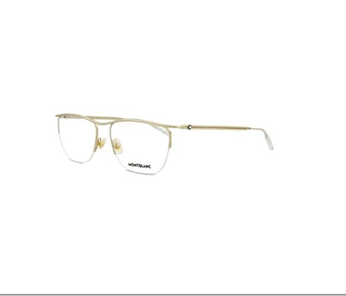 $550 NWT Montblanc 54MM Square Gold Eyeglasses - Picture 2 of 4