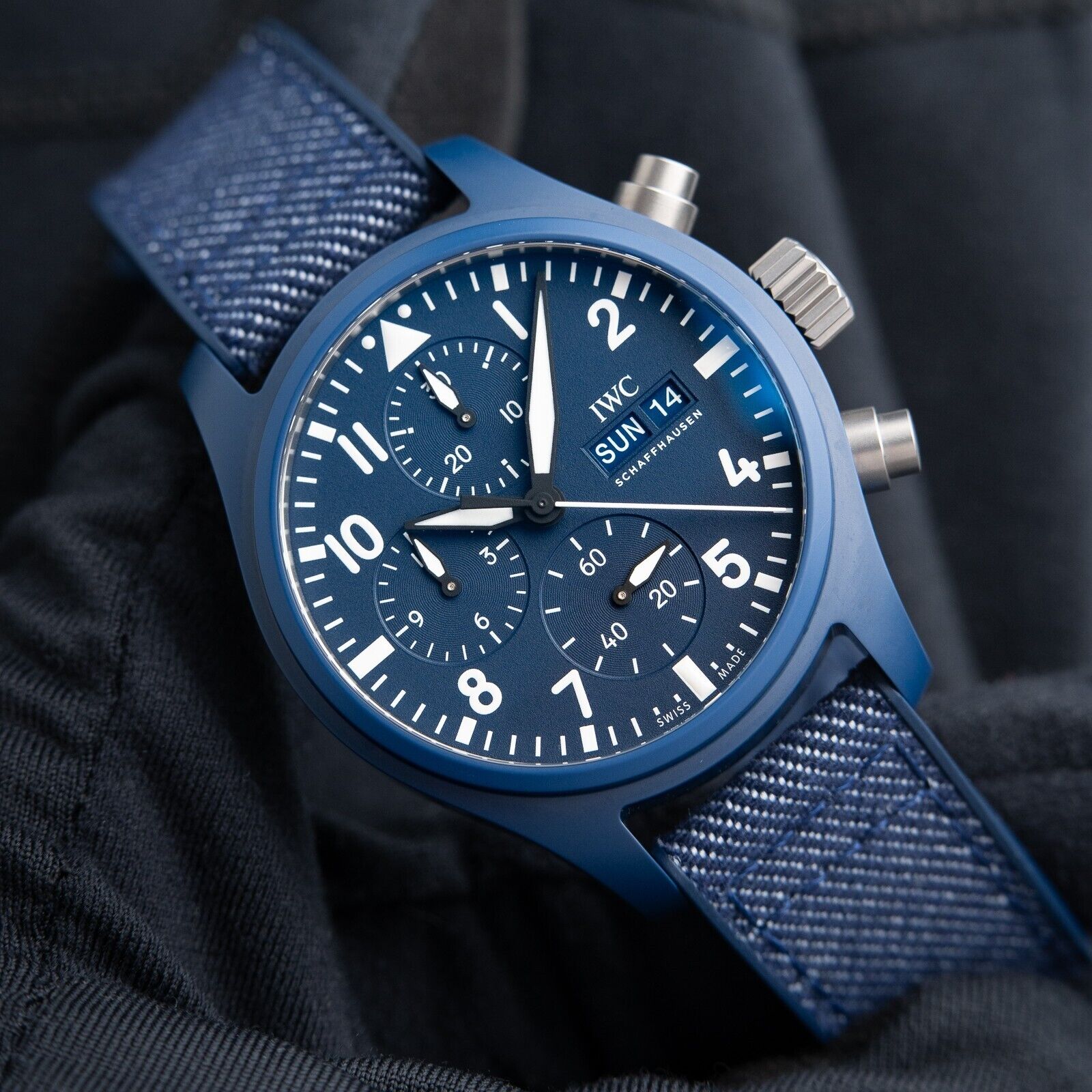 IWC Pilot's Watch Chronograph UNWORN 4/24 Oceana Top Gun Blue Ceramic Automatic