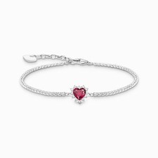 Image of Thomas Sabo Silver Heart bracelet romance. A2188-013-10