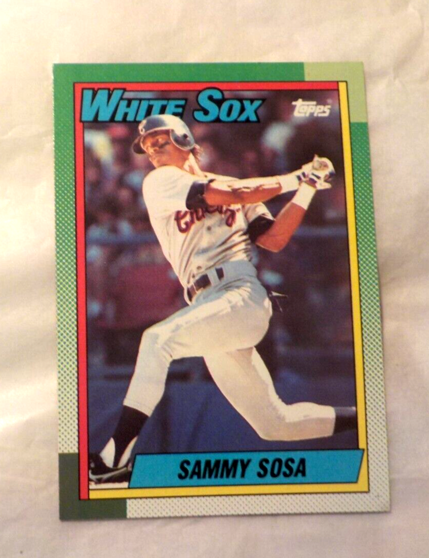 SAMMY SOSA 1990 Topps # 692 ERROR CARD -DOB-Chicago White