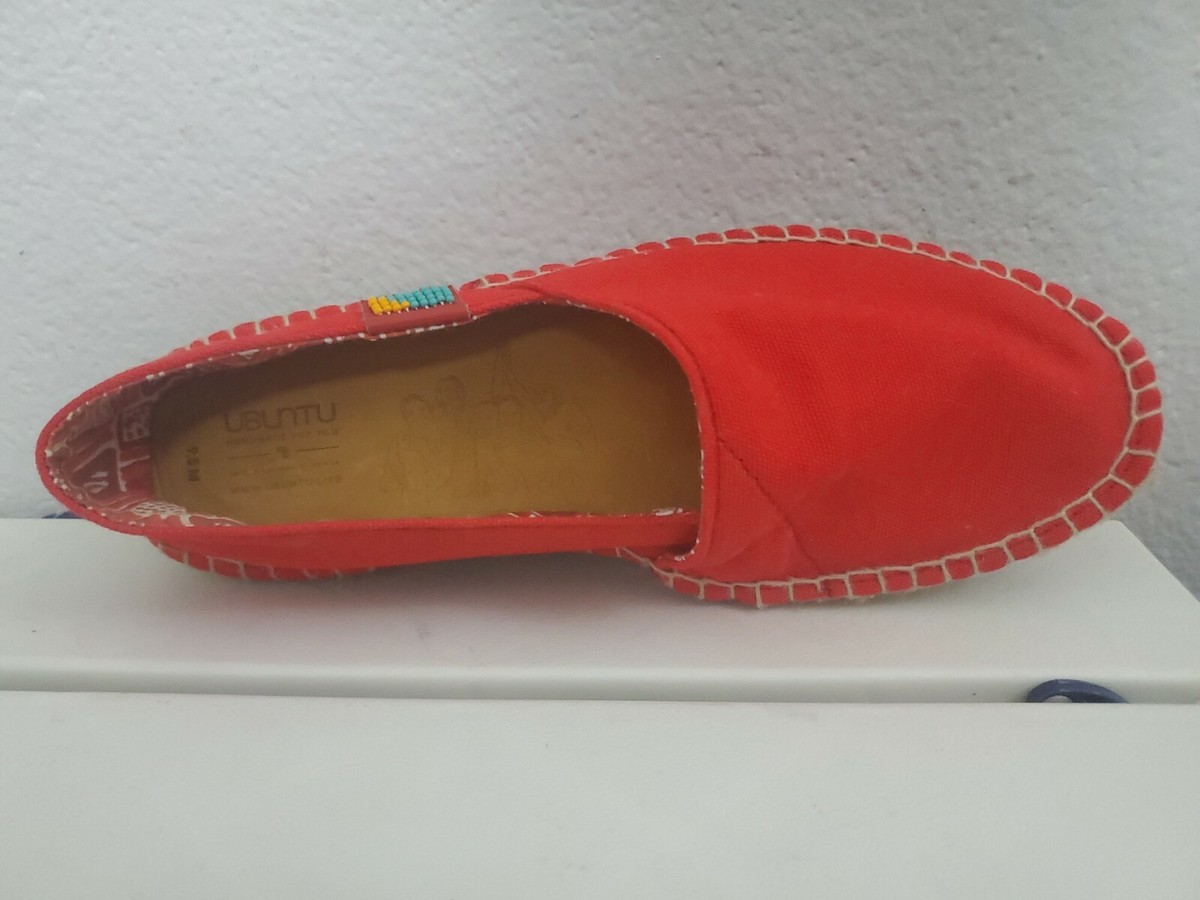 UBUNTU Afridrilles handmade espadrille red canvas fair trade, slip on men\'s 11W Canvas Espadrille Red Casual Shoes for Men for sale | eBay main image 2