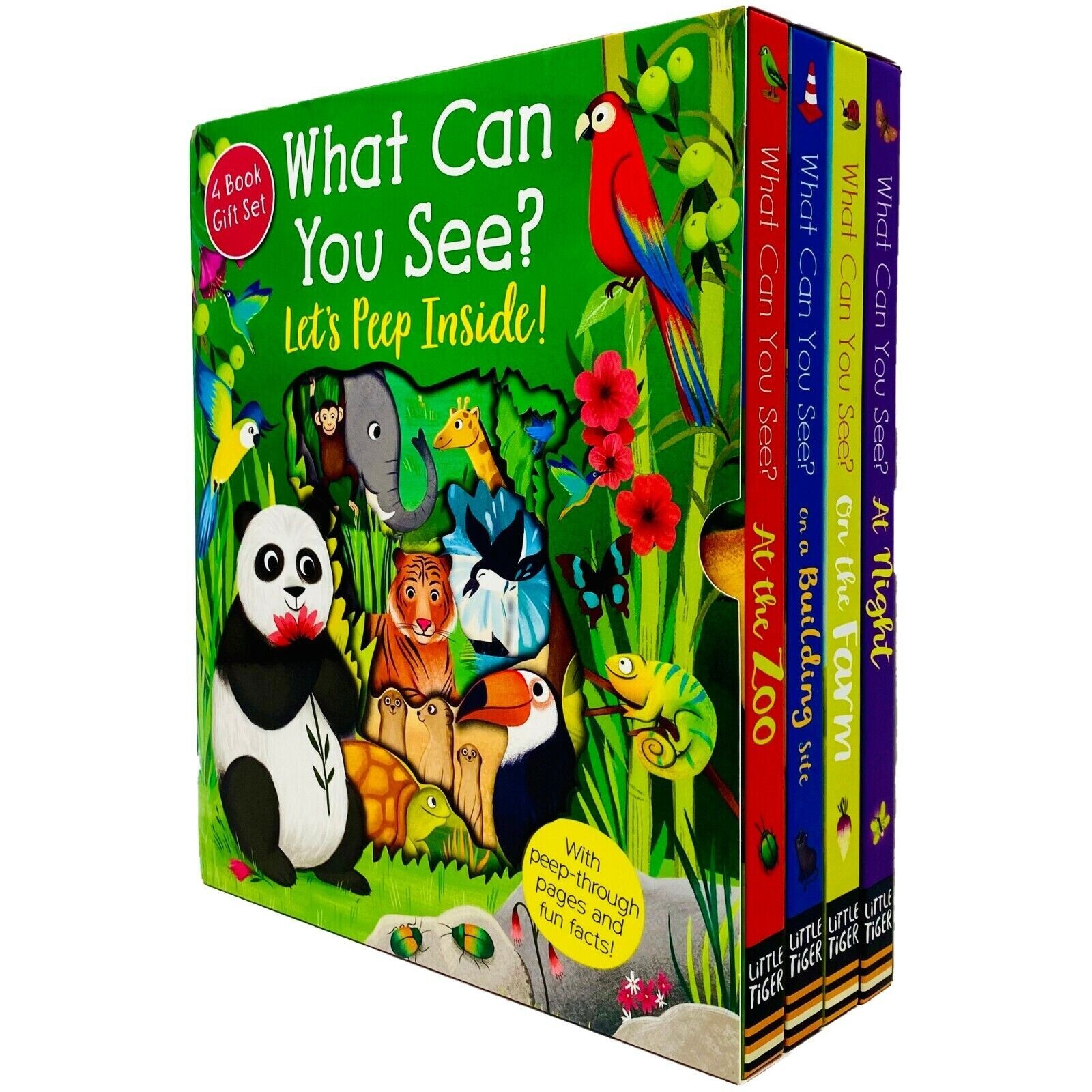 Peep Inside What Can You See? Series 4 Books Collection Box Set At the Zoo