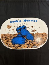 VINTAGE Sesame Street Kids Vinyl Place Mat Cookie Monster 1976 Muppets Inc