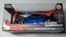 Fast & Furious Brian's Nissan GT-R (R35) 1:24 Jada Diecast Car Blue