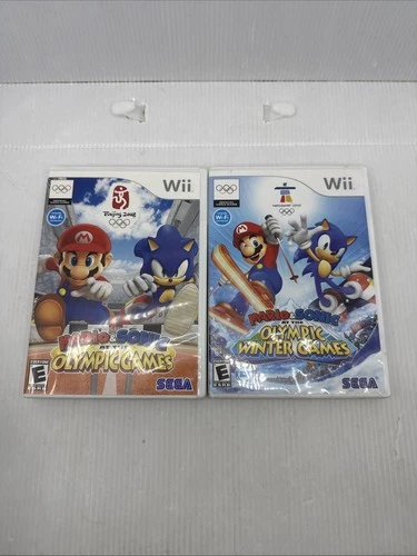 Mario & Sonic at the Olympic Winter Games & Olympic games (Wii) 2 Game Lot