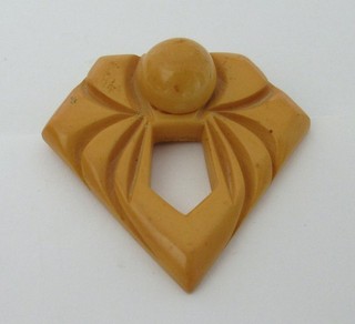 Vintage Yellow Bakelite Dress Clip