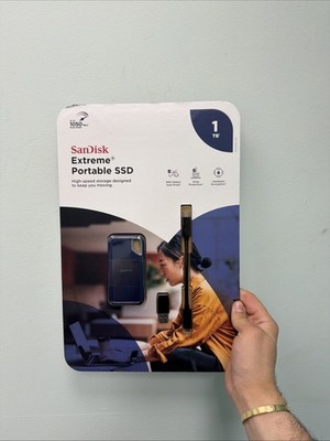 New SanDisk 1TB Extreme Portable SSD External SSD Blue - Sealed in Package