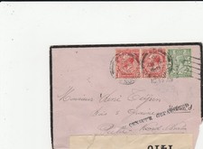 1915 GB (INDIA OFFICE) TO BELGIUM COVER / CENSOR BYPASSED